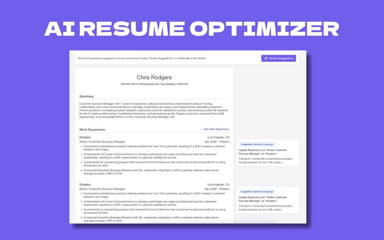 Swooped - Job Search Tracker, Resume Optimization, and AI Cover Letters - 截图 3