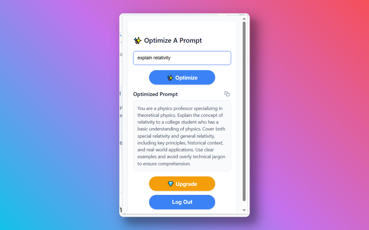 MetaPrompt - AI Prompt Engineer & Optimizer for ChatGPT & Claude - 截图 2