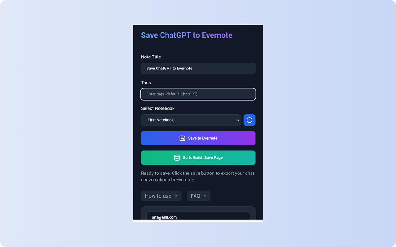 保存 ChatGPT 聊天记录 to evernote - 截图 1
