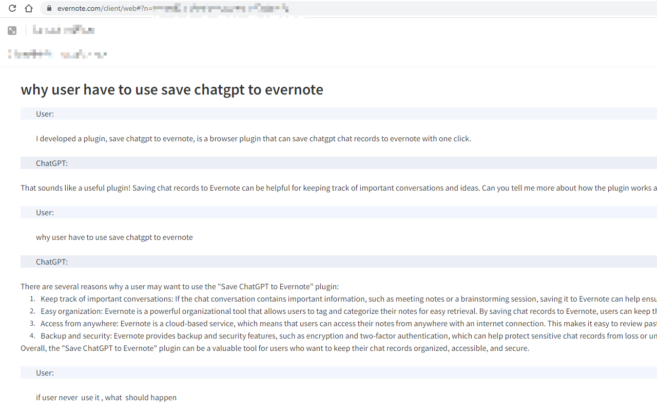 保存 ChatGPT 聊天记录 to evernote - 截图 4