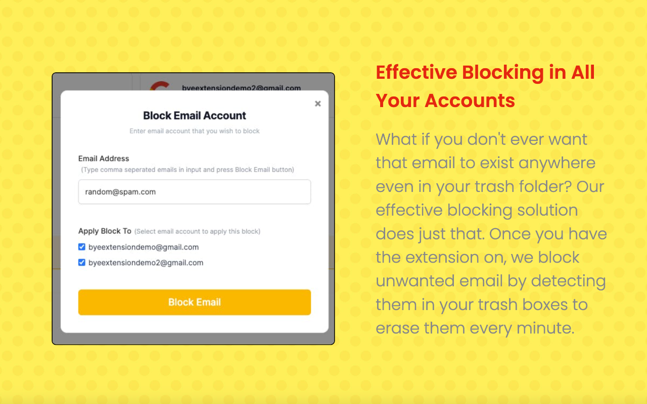 BYE! Gmail Extension - 截图 2