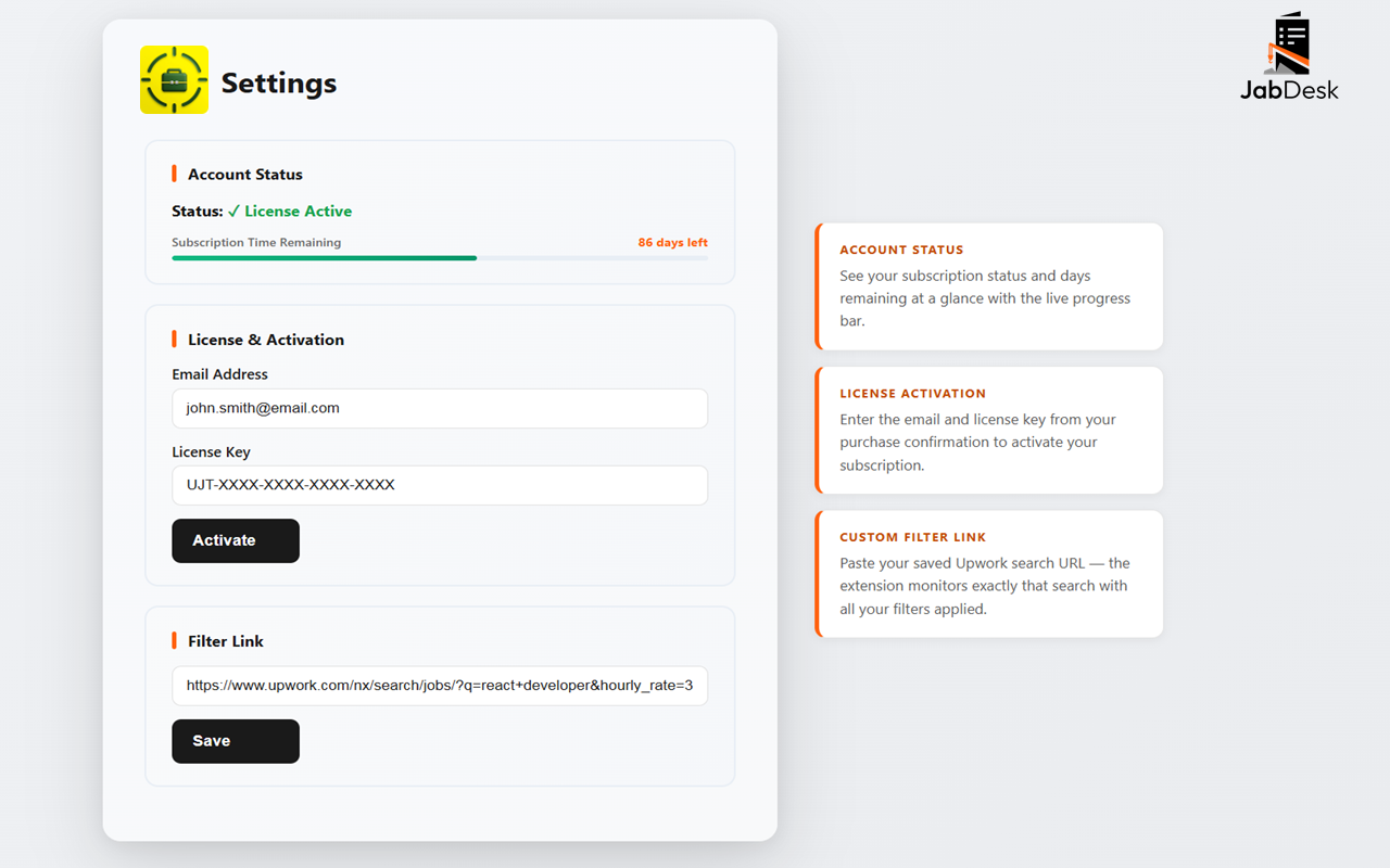 Upwork Job Tracker - 截图 3