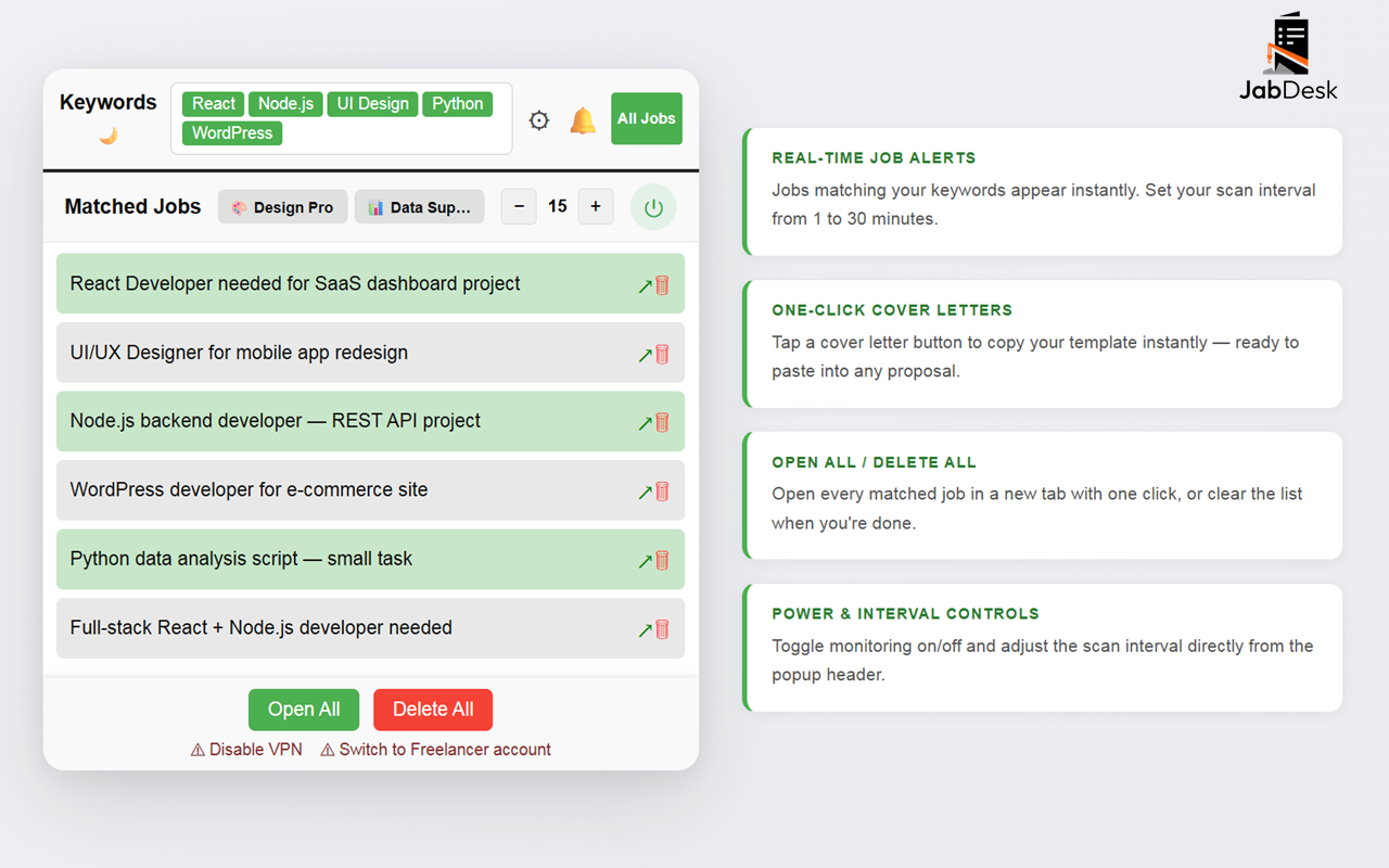 Upwork Job Tracker - 截图 5