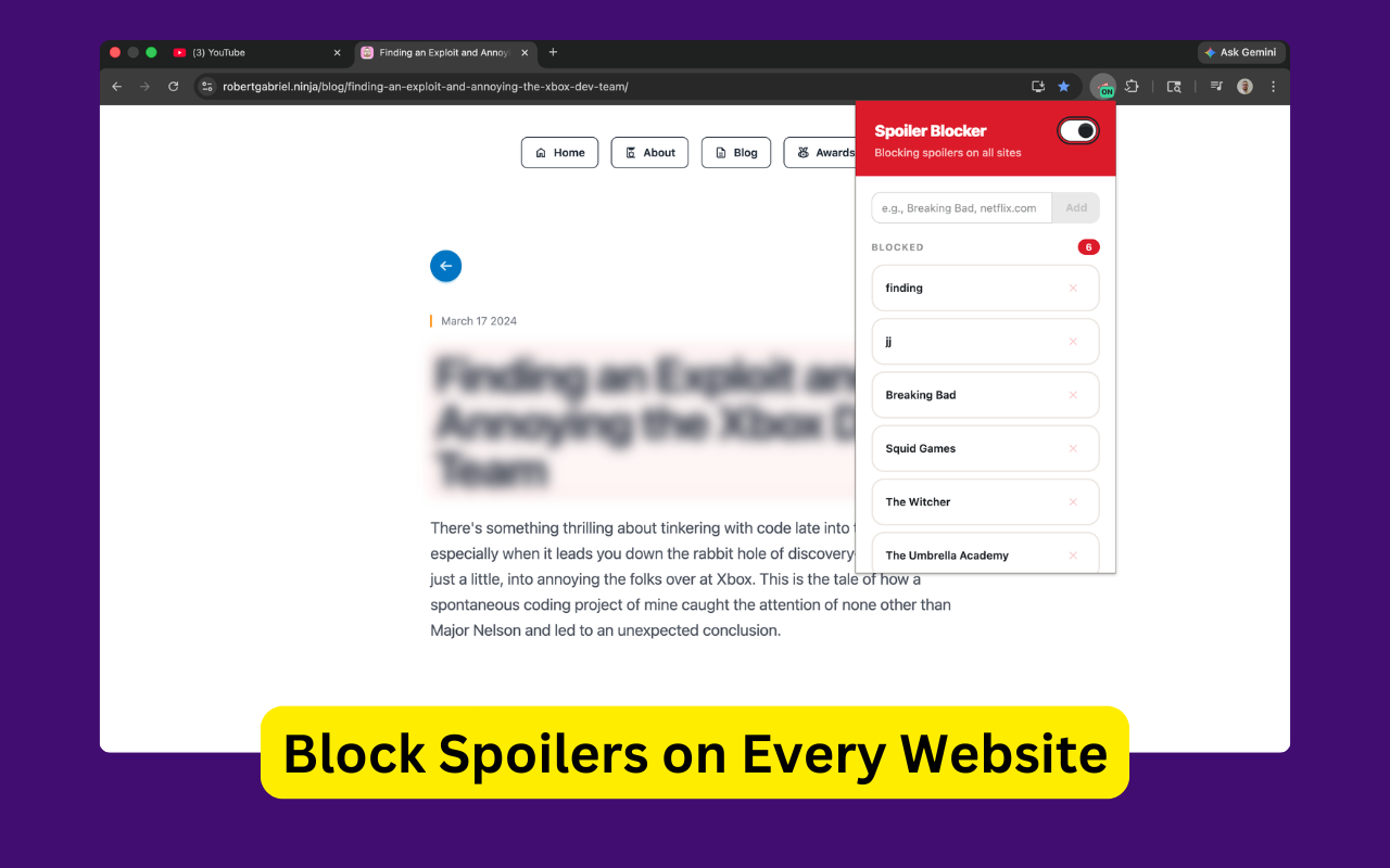 Hide Spoilers: Block & Blur Spoilers - 截图 3
