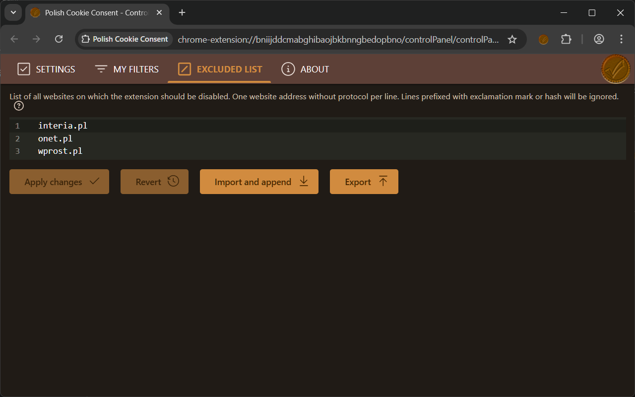 Polish Cookie Consent - 截图 3
