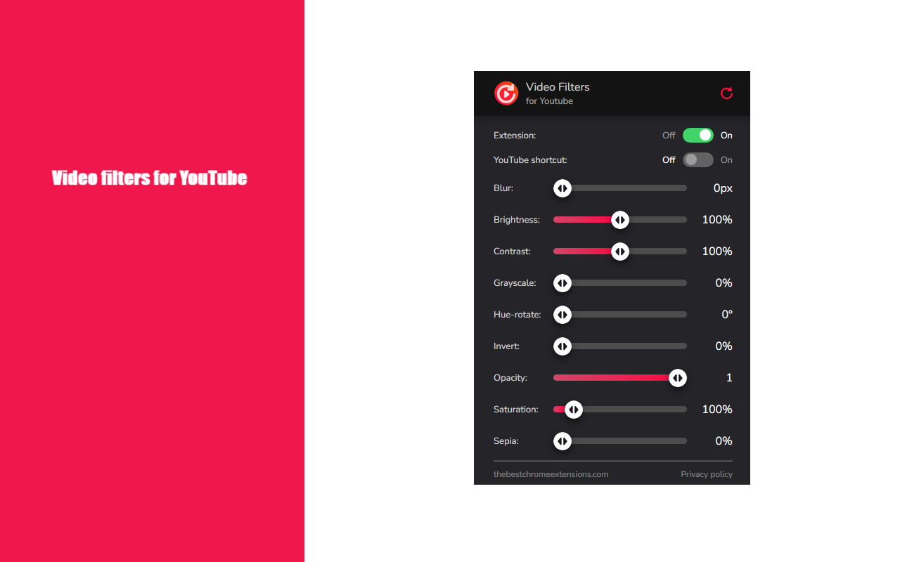 Video filters for YouTube [QVI] - 截图 5