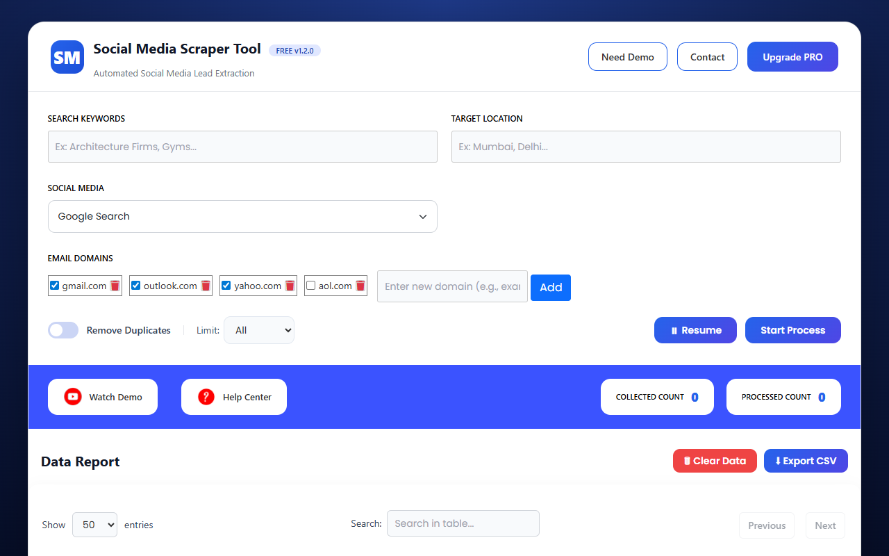 Social Media Scraper Tool – Extract Public Data & Leads - 截图 2