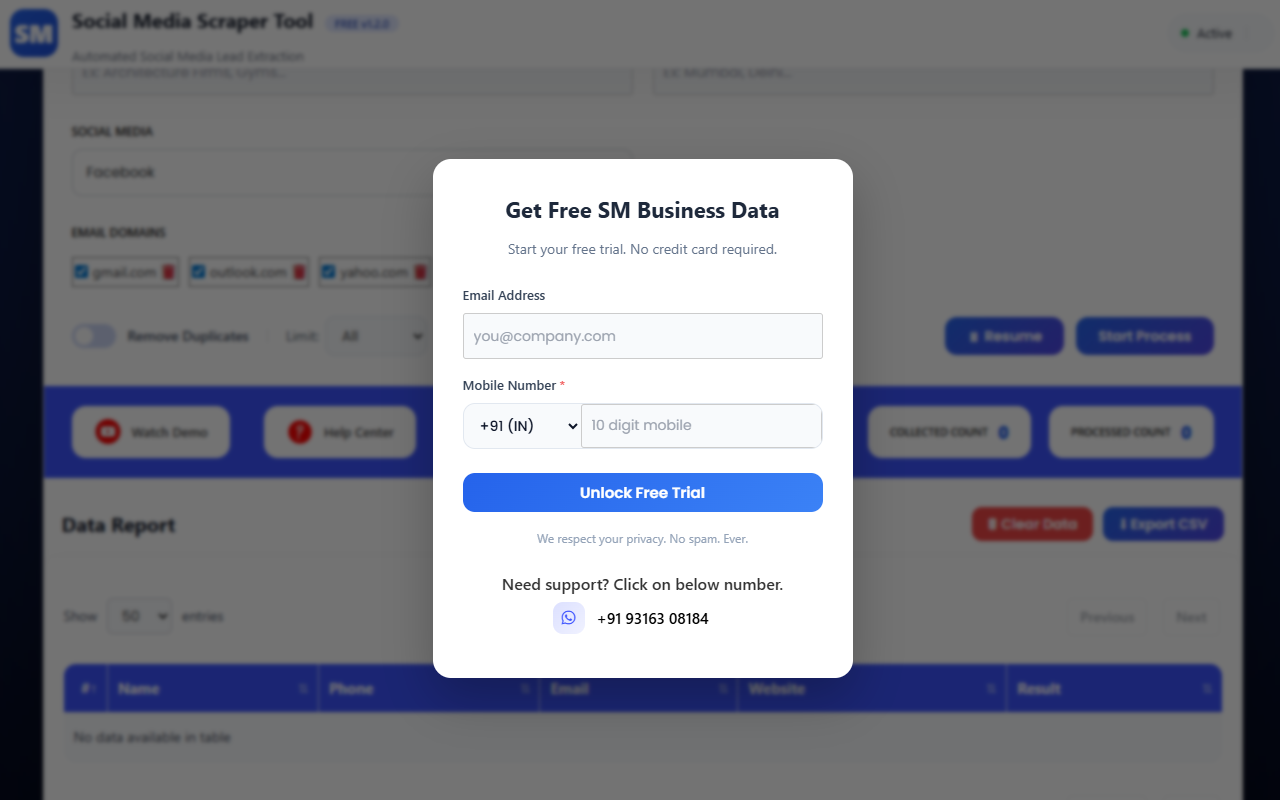 Social Media Scraper Tool – Extract Public Data & Leads - 截图 4
