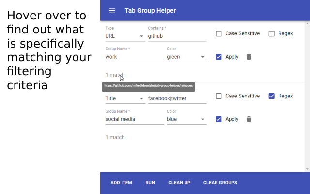 Tab Group Helper - 截图 1