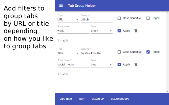 Tab Group Helper - 截图 2