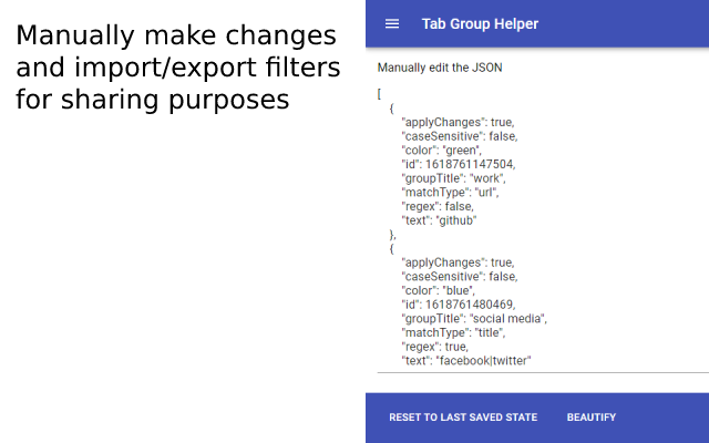 Tab Group Helper - 截图 3