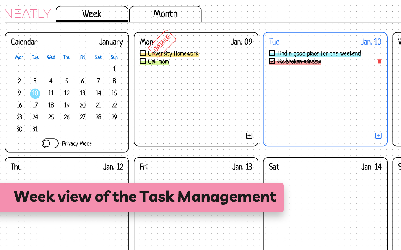Neatly - Bullet Journal and Task Manager - 截图 2