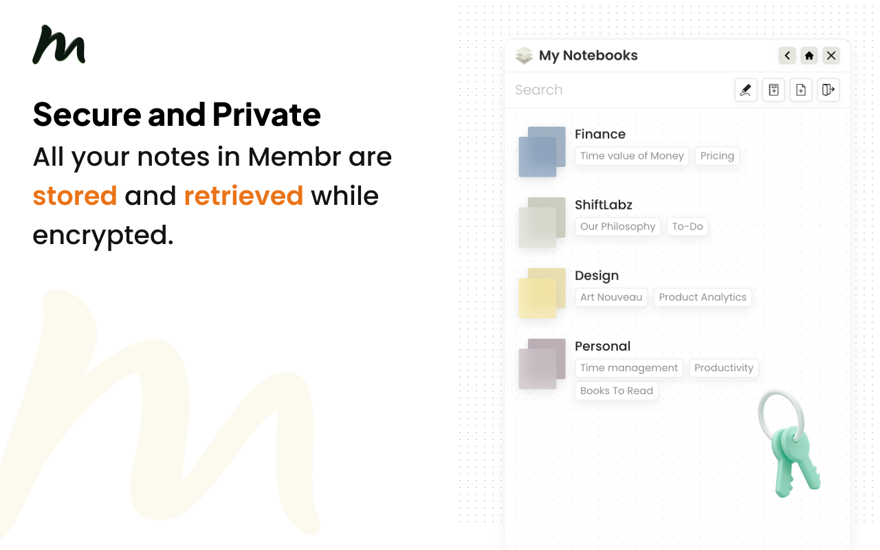 Membr: Effortless & Secure Note-taking - 截图 2