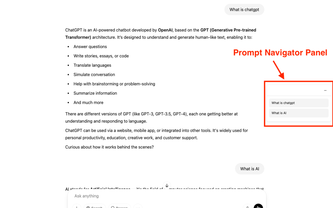 Prompt Navigator - 截图 1