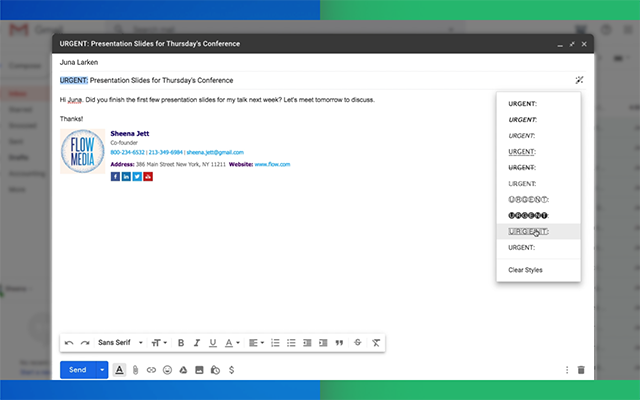Formatted Email Subject Lines by cloudHQ - 截图 3