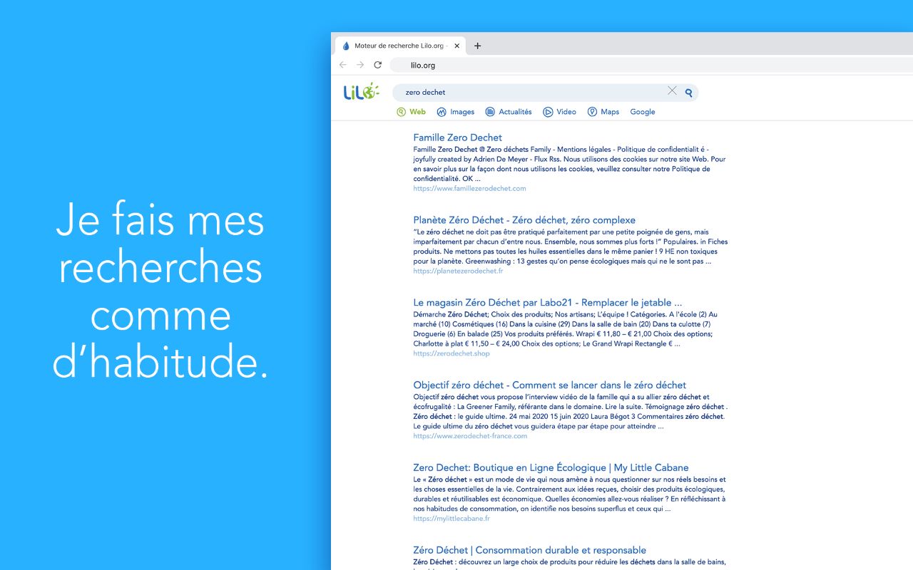 Lilo – Vos recherches internet financent gratuitement des associations - 截图 3