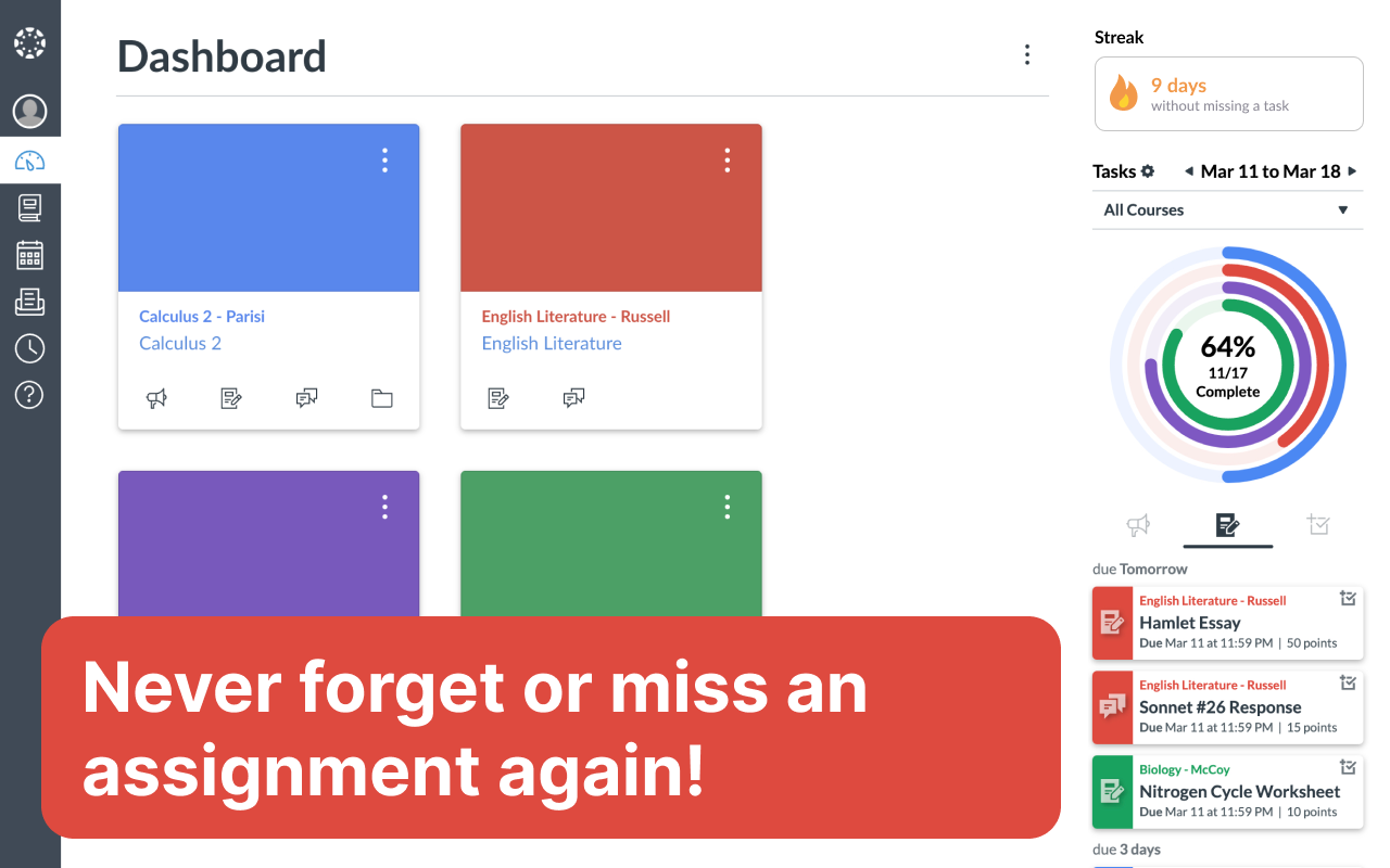 Tasks for Canvas – now supporting Blackboard, D2L Brightspace - 截图 2