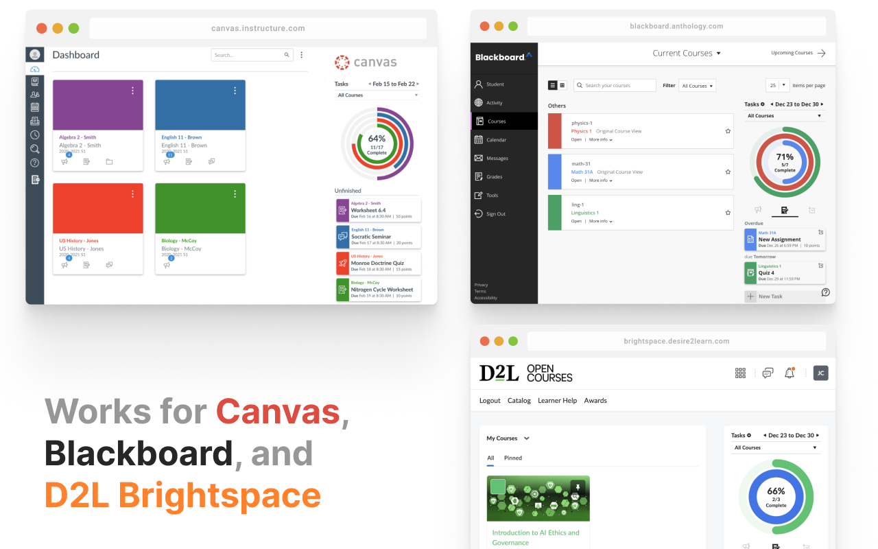 Tasks for Canvas – now supporting Blackboard, D2L Brightspace - 截图 5