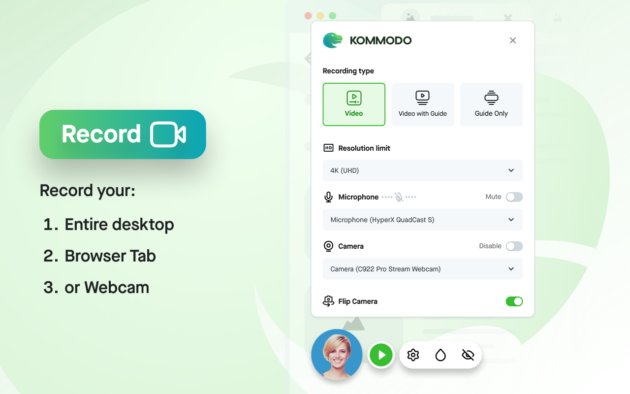 Kommodo Screen Recorder & SOP - 截图 4