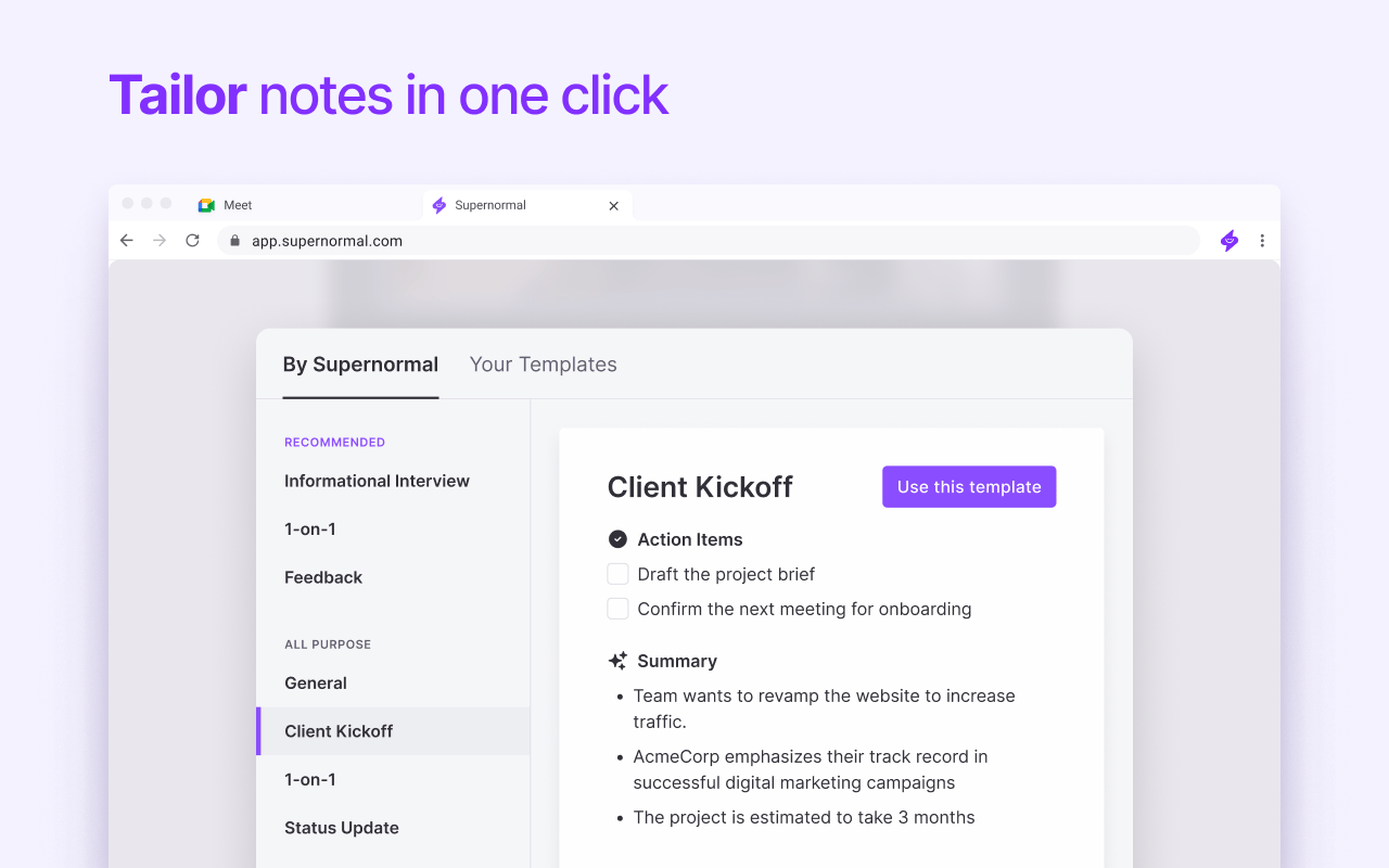 Supernormal: AI Meeting Notes - 截图 4