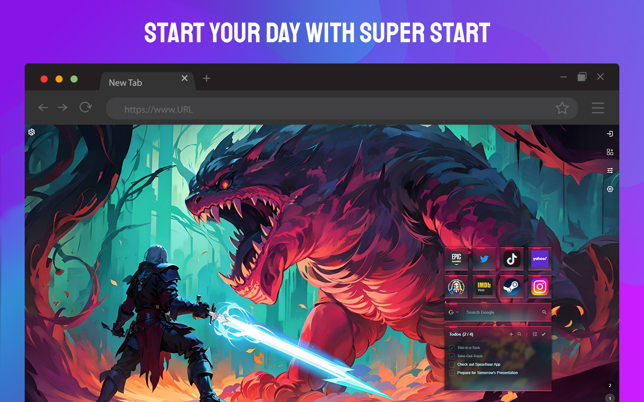 SuperStart New Tab Page - 截图 2