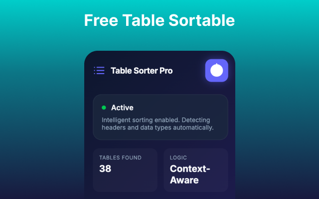 Table Sorter - 截图 2