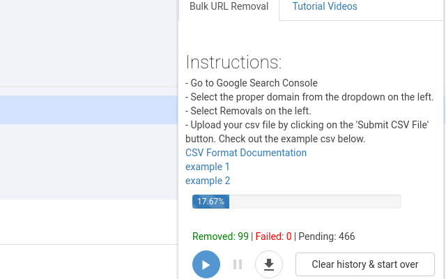 Google Search Console - Bulk URL Removal 4.0 - 截图 1