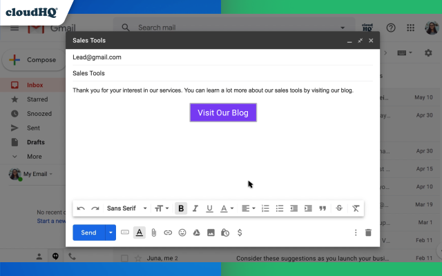 Gmail Button by cloudHQ - 截图 4