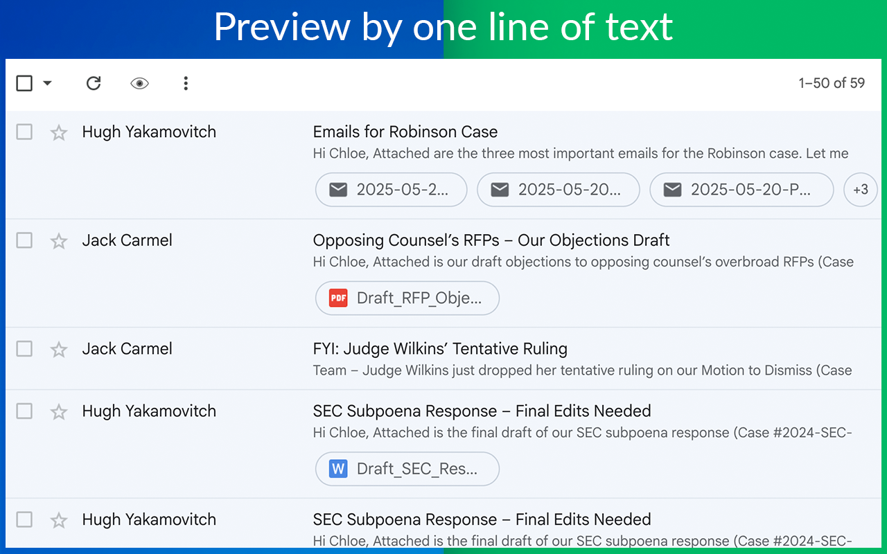 Gmail Message Preview by cloudHQ - 截图 2