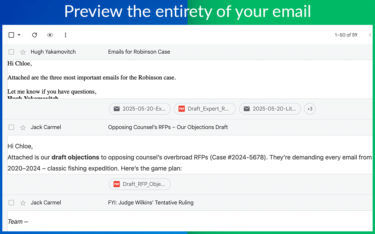 Gmail Message Preview by cloudHQ - 截图 3