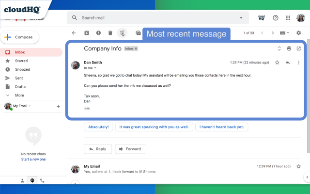 Conversation Thread Reversal for Gmail™ by cloudHQ - 截图 2