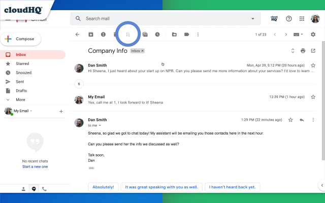 Conversation Thread Reversal for Gmail™ by cloudHQ - 截图 4