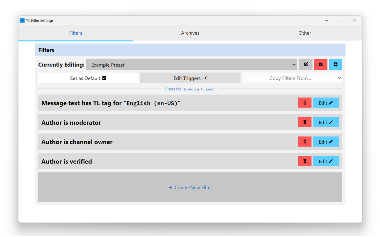 YtcFilter - YouTube Chat Filter - 截图 2