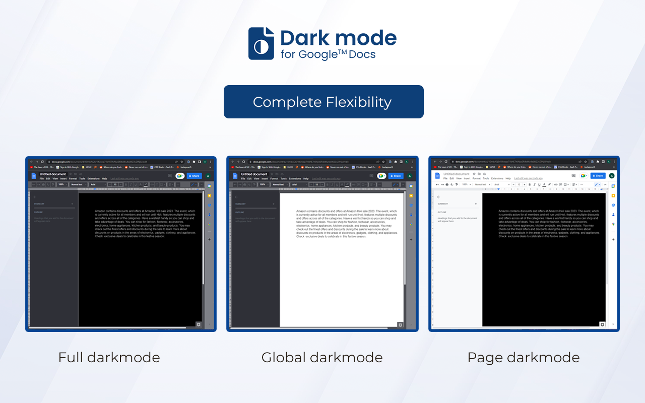 Dark mode for Google™ Docs - 截图 1