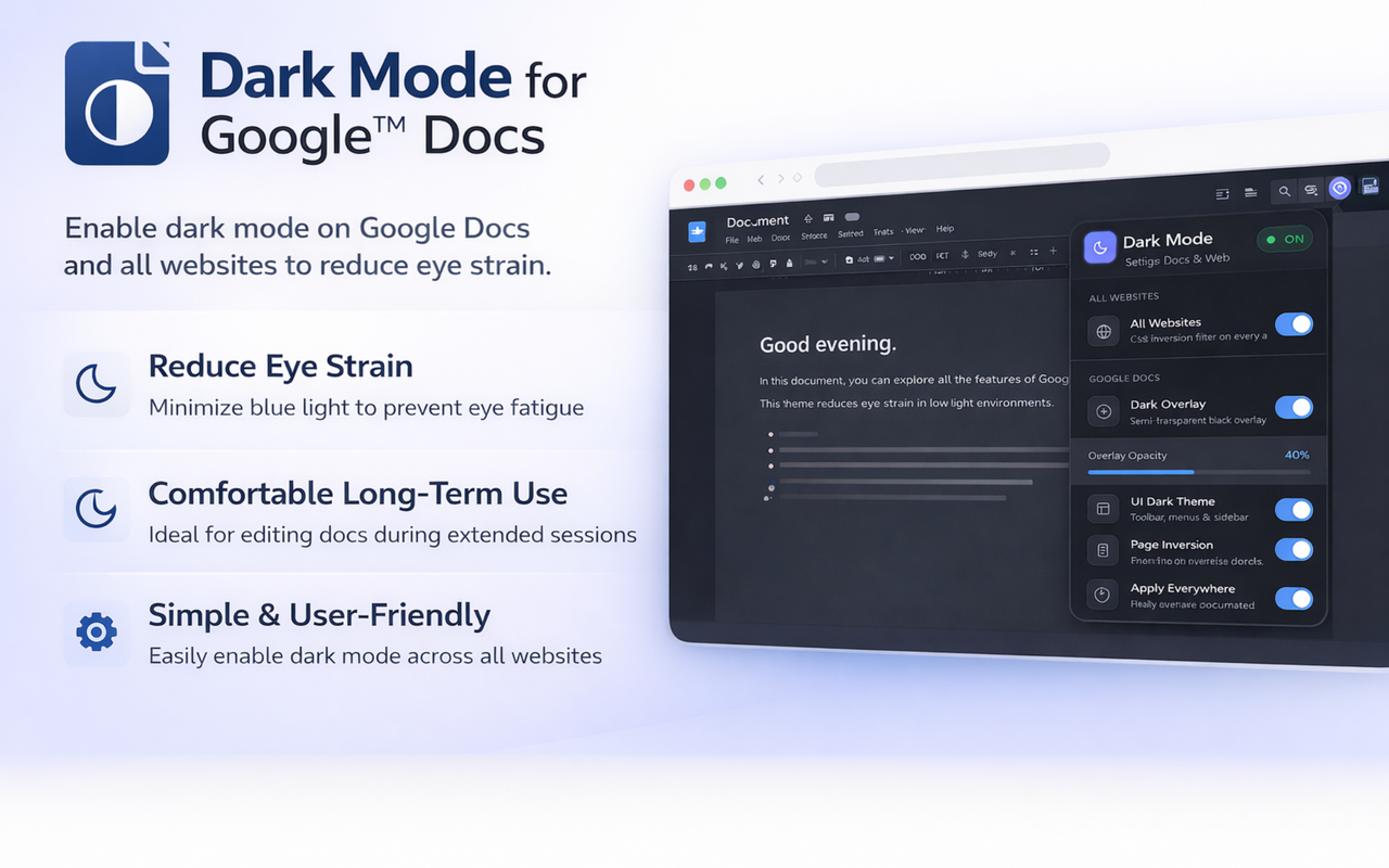 Dark mode for Google™ Docs - 截图 2
