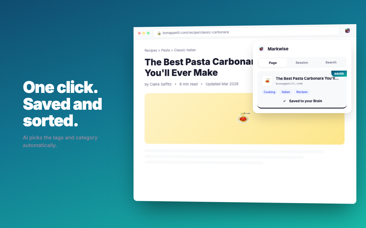 Markwise - Save, Organize & Find Anything Online - 截图 1