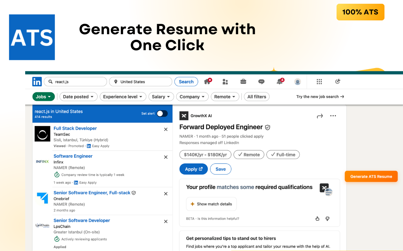 LinkedIn ATS Resume Builder | Customize your Resume AI - 截图 3