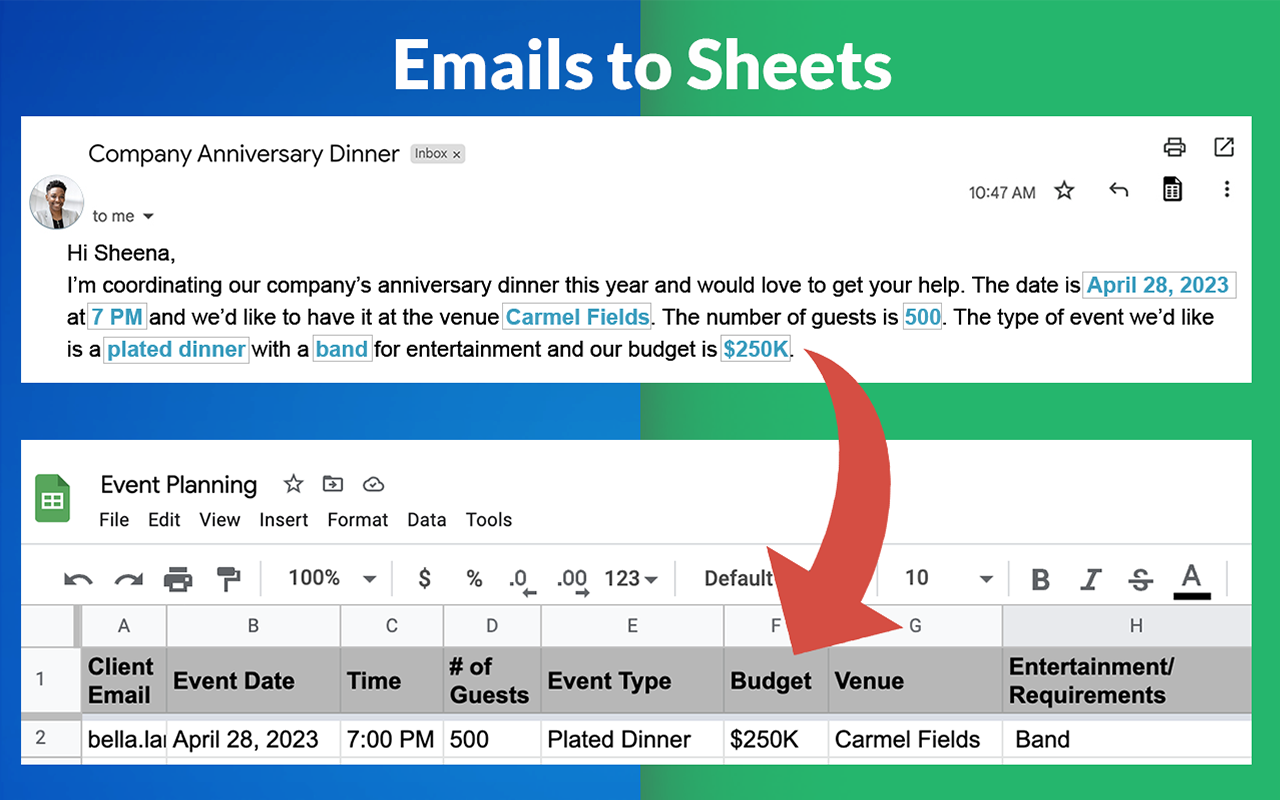 Export Emails to Sheets by cloudHQ - 截图 3