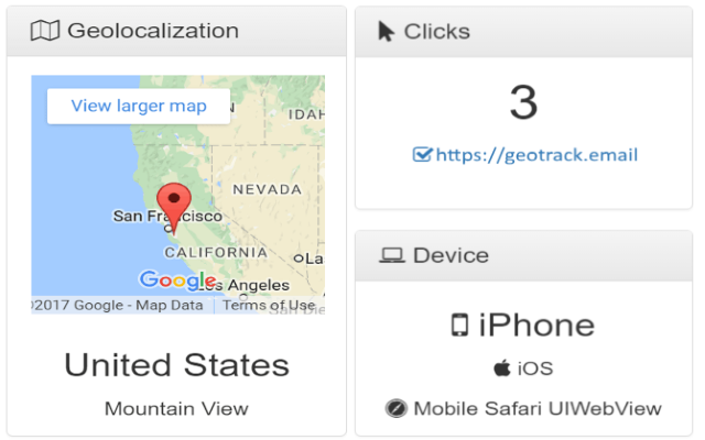 Geotrack Email Tracking with Geolocation - 截图 1