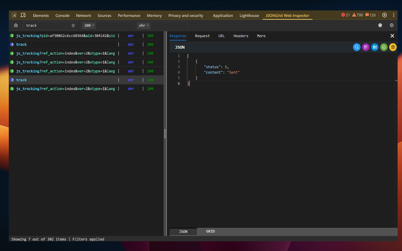 JSONGrid Web Inspector - 截图 4