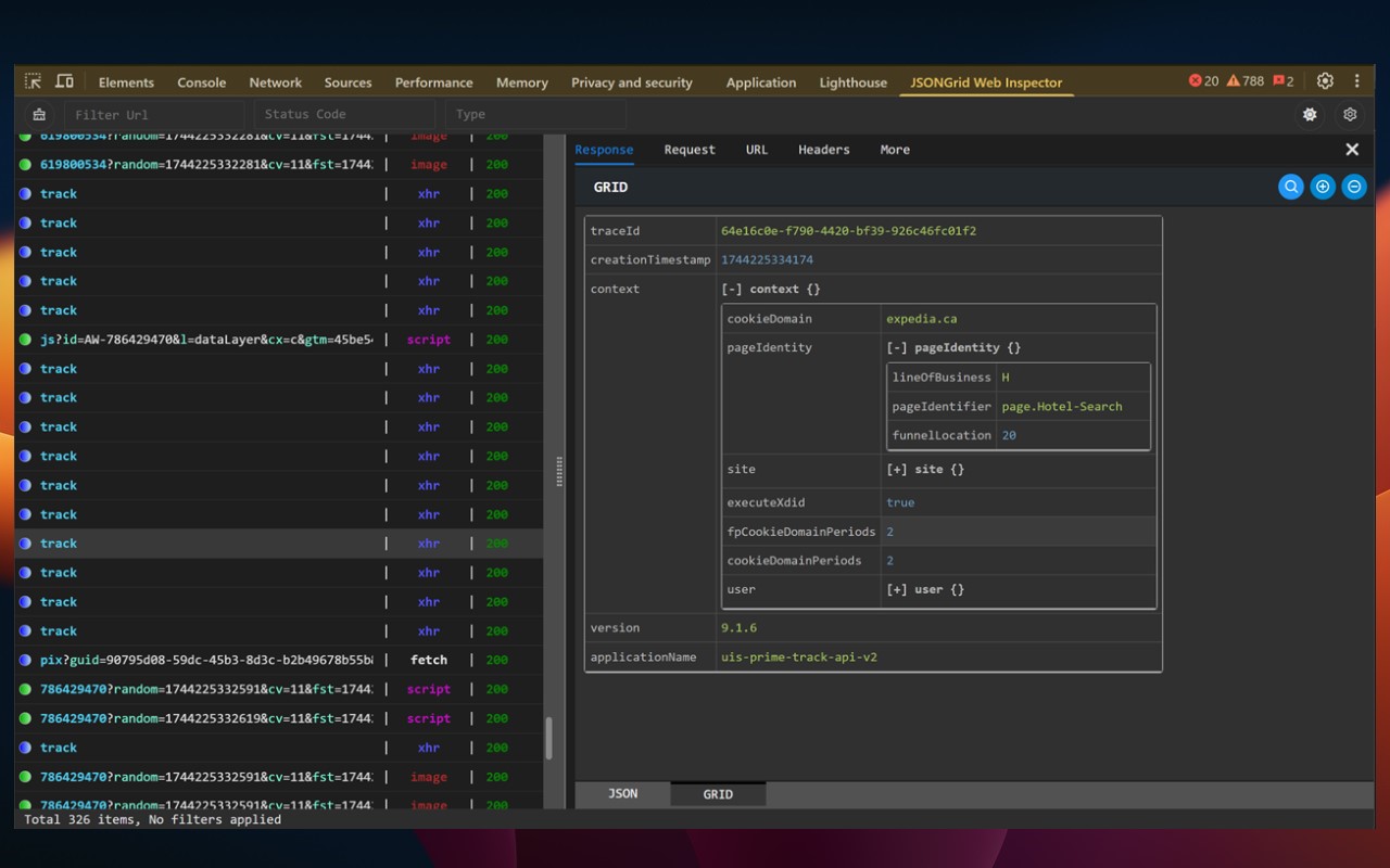 JSONGrid Web Inspector - 截图 5