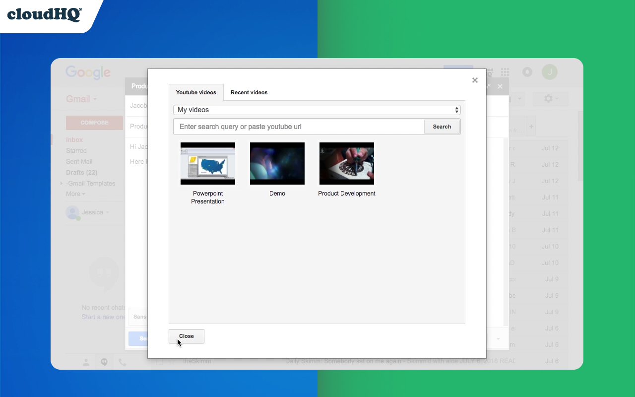 Embed Videos for Gmail™ by cloudHQ - 截图 2