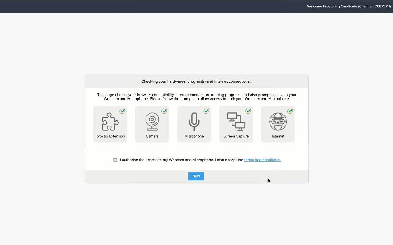 iProctor Extension - Assess App - 截图 2