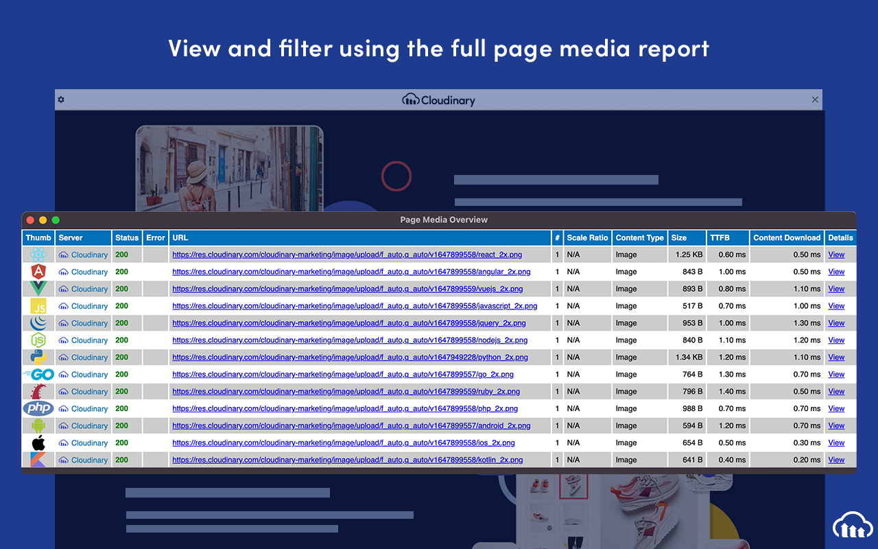 Cloudinary Media Inspector - 截图 3