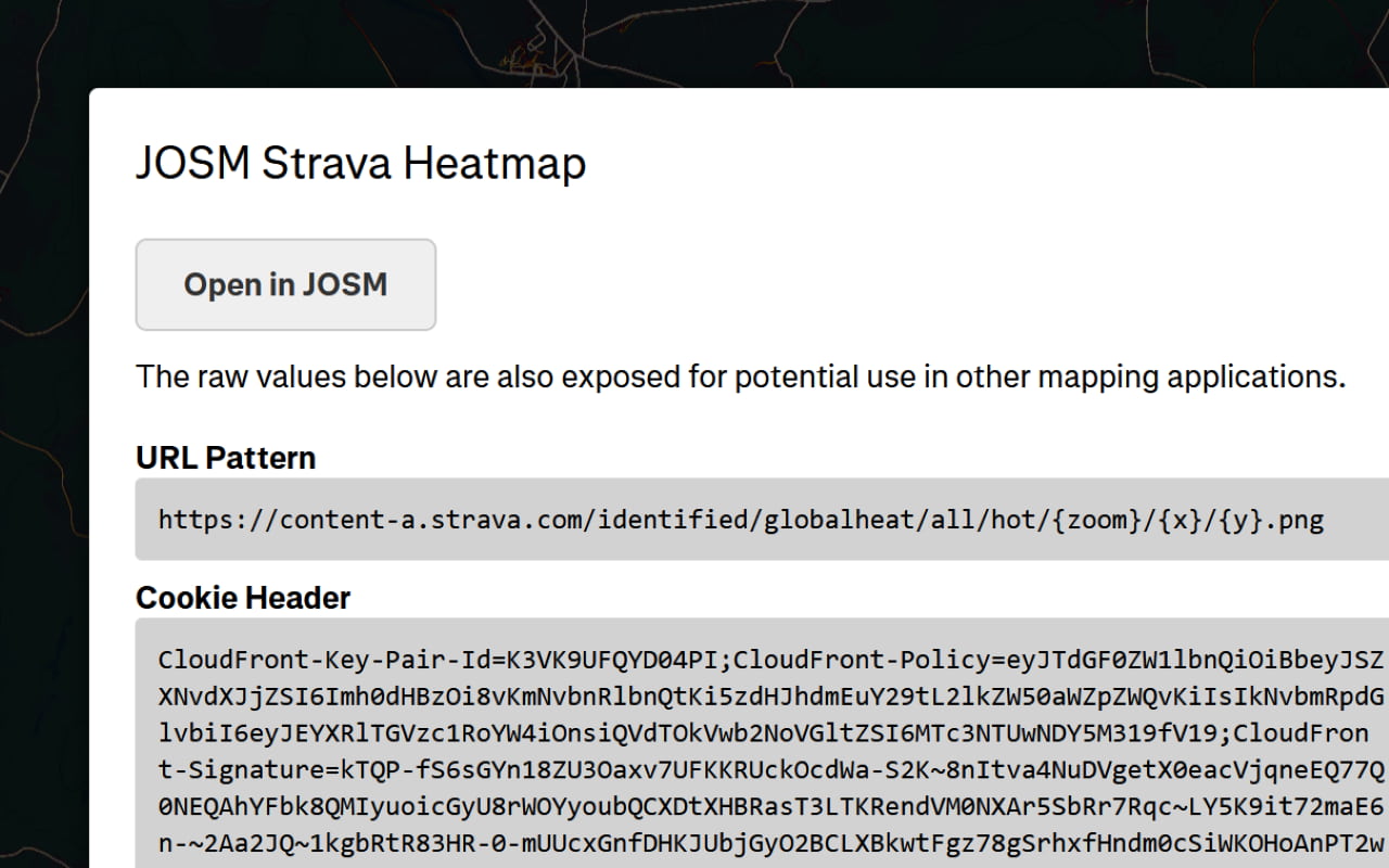 JOSM Strava Heatmap - 截图 1