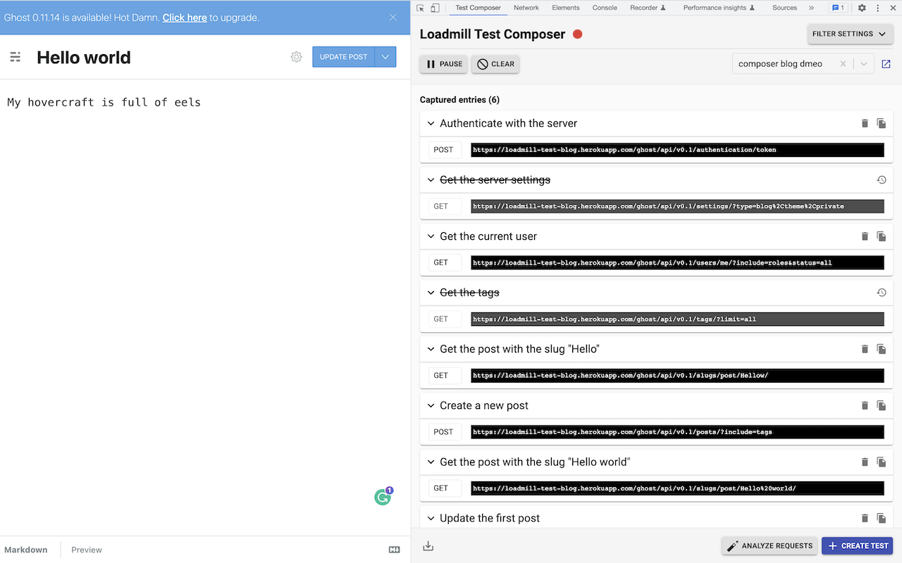 Loadmill Test Composer - 截图 2