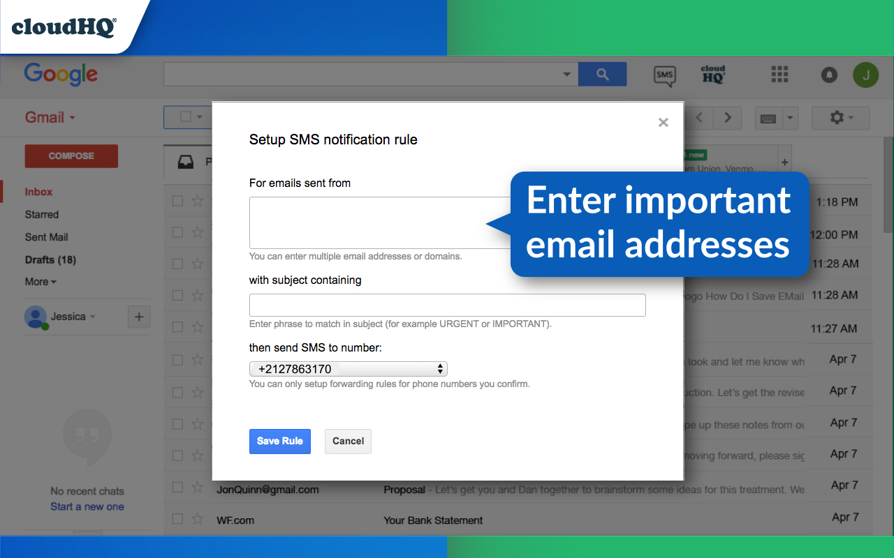 Mobile Text Alerts for Gmail™ by cloudHQ - 截图 4