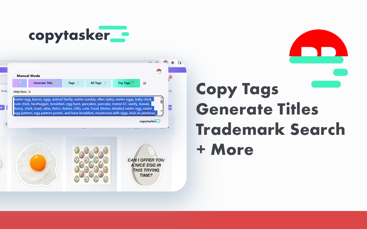 Copytasker - Copy Tags Redbubble and Autofill Listings - 截图 2