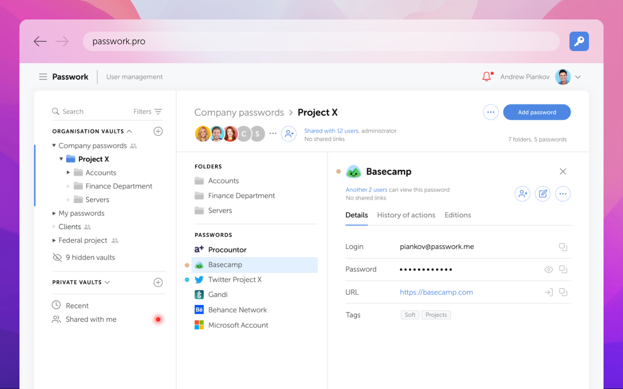 Passwork Self-Hosted - 截图 3