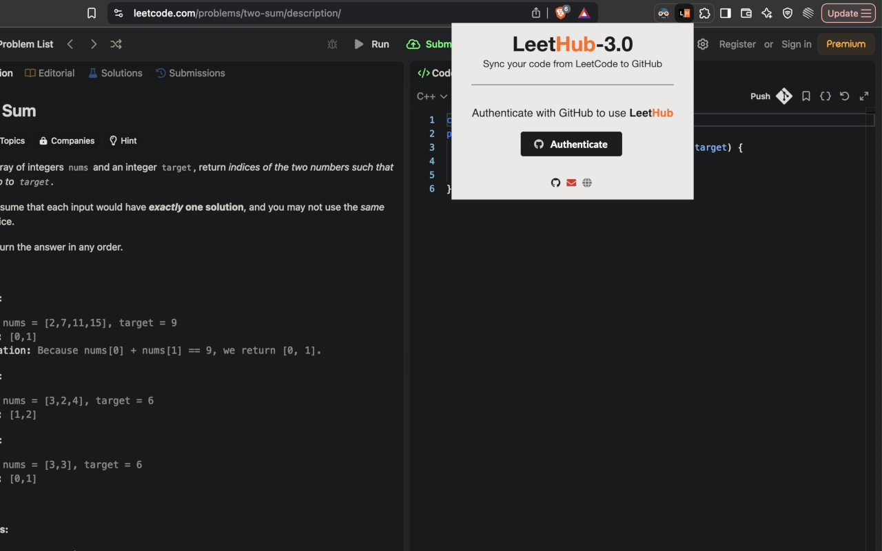 LeetHub-3.0 - 截图 4